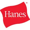 A red and white logo for hanes.